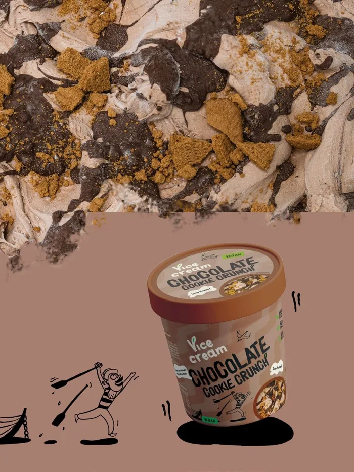 Chocolate Cookie Crunch — Eistextur und Becher